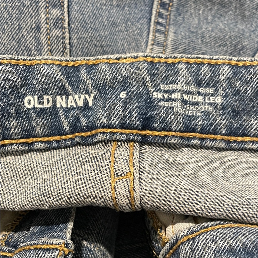Old Navy Sky High Wide Leg Jeans - Blue